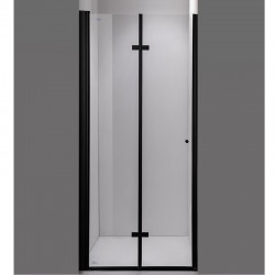 Drzwi prysznicowe łamane hydrosan SH01E Czarna Black 120