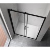 Drzwi Prysznicowe Przesuwne KZ14A BLACK 95-100cm SZKŁO 6MM ścianka