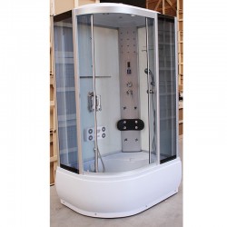 Kabina z hydromasażem  biała WSH7106RWS  sauna Prawa 120x80x cm