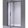 Drzwi prysznicowe uchylne 800x200 SH08D Czarne Black