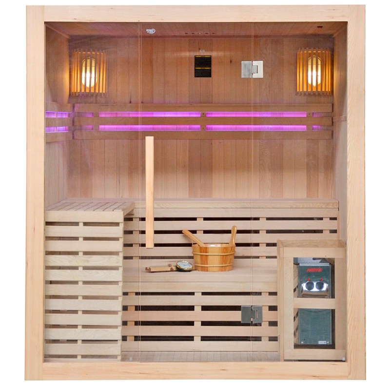 Sauna FIŃSKA OSLO3 150x120cm HARVIA 4.5KW 3-4 osobowa wysokotemperaturowa Hydrosan