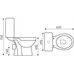 Kompakt WC wolnostojący C-clear
